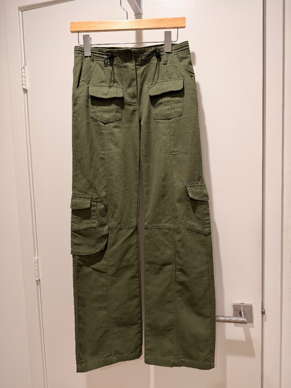 Brandy Melville "Kim" Cargo Pants-Army Green